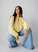 RADIANT TIE BLOUSE -YELLOW