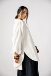 OVER SIZED LINEN SHIRT -OFF White