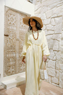 RELAXED WAIST DRESS -BUTTER YELLOW
