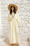 RELAXED WAIST DRESS -BUTTER YELLOW