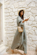 RELAXED WAIST DRESS -OLIVE