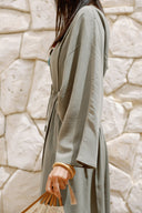 RELAXED WAIST DRESS -OLIVE