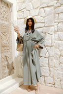 RELAXED WAIST DRESS -OLIVE