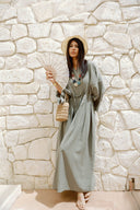 RELAXED WAIST DRESS -OLIVE