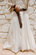 A-LINE LACE SKIRT -OFFWHITE
