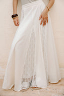A-LINE LACE SKIRT -OFFWHITE