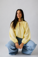 RADIANT TIE BLOUSE -YELLOW