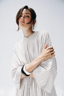 Minimal Stripe Dress -WHITE