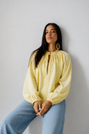 RADIANT TIE BLOUSE -YELLOW