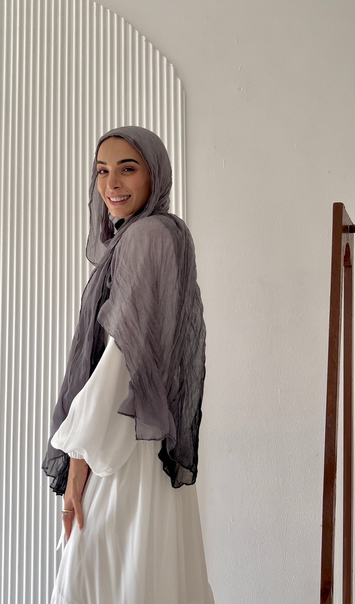 MIXED SHASH SCARF -GRAY