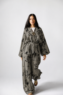 Abstract pants -OLIVE