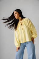 RADIANT TIE BLOUSE -YELLOW