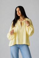 RADIANT TIE BLOUSE -YELLOW