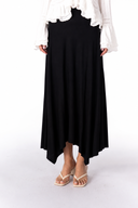 HIGH LOW SKIRT -BLACK