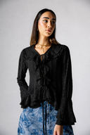 LACE MUSE BLOUSE -BLACK