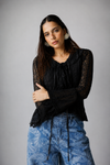 Lace Muse Blouse -BLACK