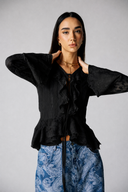LACE MUSE BLOUSE -BLACK