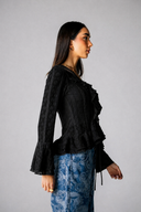 LACE MUSE BLOUSE -BLACK