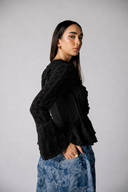 LACE MUSE BLOUSE -BLACK