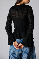 LACE MUSE BLOUSE -BLACK