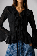 LACE MUSE BLOUSE -BLACK
