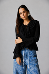 Lace Muse Blouse -BLACK