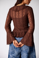 LACE MUSE BLOUSE -BROWN
