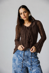 LACE MUSE BLOUSE -BROWN