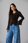 LACE MUSE BLOUSE -BROWN