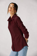 FITTED SHIRT -MAROON