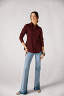 FITTED SHIRT -MAROON