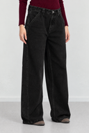 VINTAGE WASH DENIM PANTS -BLACK