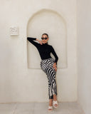 CROCHET SKIRT -BLACK&WHITE
