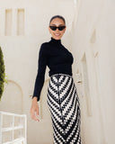 CROCHET SKIRT -BLACK&WHITE