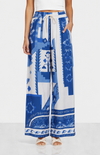 Border Printed Pants -BLUE