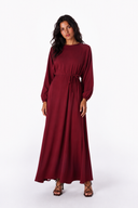 SOFT SILHOUETTE DRESS -MAROON