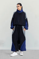 COLOR BLOCK BALLOON PANTS -MIXED