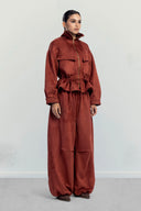 BALLOON SUEDE PANTS -HAVAN