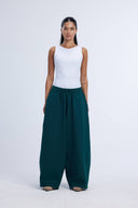 OFF-DUTY BALLOON PANTS -DARK GREEN