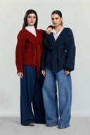 BELTED KNIT CARDIGAN -HAVAN