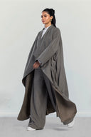 WIDE-LEG TENCEL PANTS -OLIVE