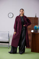 CLASSIC TRENCH COAT -MAROON