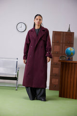 CLASSIC TRENCH COAT -MAROON