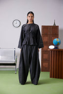 MIRA BLOUSE -DARK GRAY