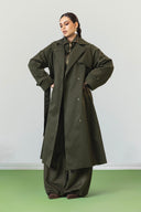 CLASSIC TRENCH COAT -OLIVE