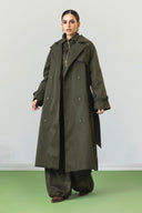 CLASSIC TRENCH COAT -OLIVE