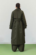 CLASSIC TRENCH COAT -OLIVE