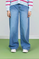 HIGH WAIST DENIM PANTS -LIGHT BLUE