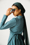 TULLE LAYERED SWIM HIJAB - EMERALD