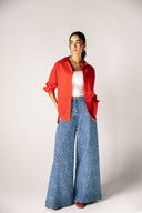 GEOMETRIC DENIM PANTS - ICED